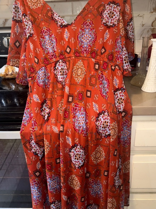 Maurices Dresses & Skirts - Maurices Rust Orange Floral Print Maxi Dress